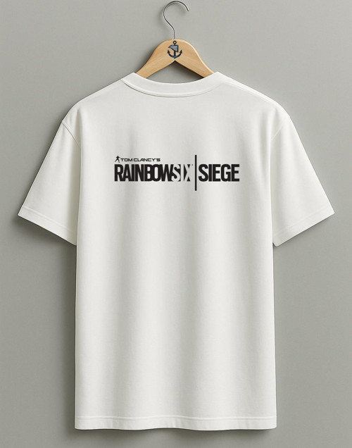 Oversize Tom Clancy's Rainbow Six Siege Sırt Tasarımlı Unisex T-Shirt