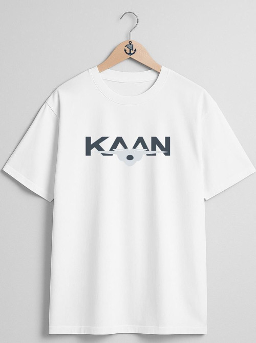 Oversize Tf-X Kaan 5.Nesil Savaş Uçağı Göğüs ve Sırt Tasarımlı Unisex T-Shirt