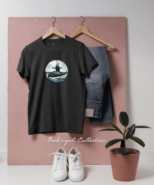 Oversize Submarine Denizaltı Tasarımlı Unisex T-Shirt