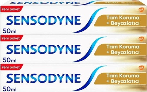 Tam Koruma + Beyazlatıcı Diş Macunu 50 Ml X 3 Adet