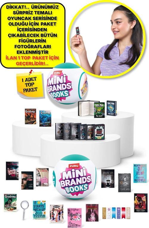 Mini Brands Mini Books Kitap Fügürleri Sürpriz Top Paket - 1 ADET
