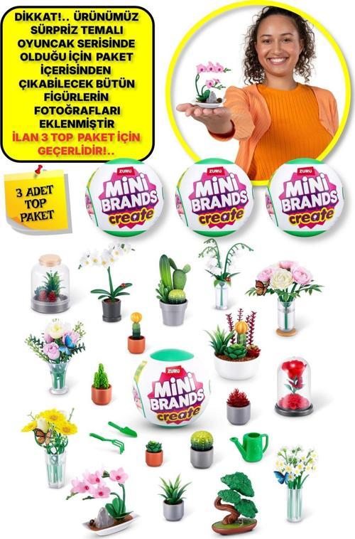 Mini Brands Mini Botanik Bahçe Fügürleri Sürpriz Top Paket - 3 ADET
