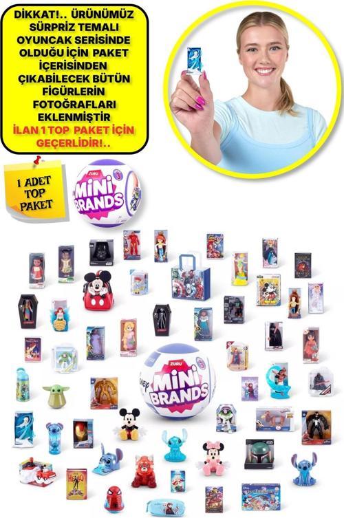 Mini Brands Mini Disney Sürpriz Figürleri Top Paket - 1 ADET