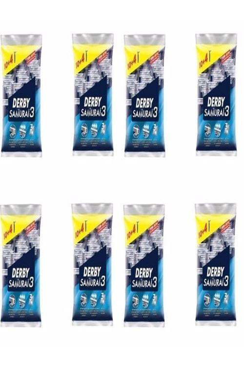 Samurai 3 Tıraş Bıçağı 3 Bıçaklı 10+4 Paket X 8 Adet