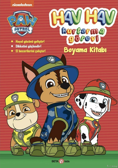 Paw Patrol Hav Hav Kurtarma Görevi Boyama Kitabı