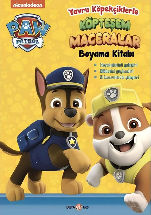 Paw Patrol Köpteşem Maceralar Boyama Kitabı
