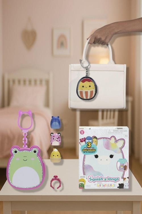 Squish - a - longs Mini Squish Sürpriz Figür Seti – Anahtarlık Yüzük & 3 Mini Karakterli Oyun Kutusu