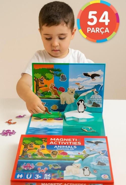 Kendi Hayvanlar Alemini Kendin Oluşur - Manyetik Eğitici Çiftlik Aktivite Oyun Seti - 54 Parça