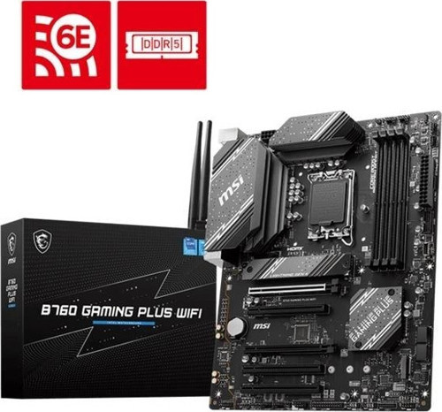 TEKNOTEG - ART - Msı B760 Gamıng Plus Wıfı Ddr5 6800mhz 1xhdmı 1xdp 2xm.2 Usb 3.2 Atx 1700p (12. / 1