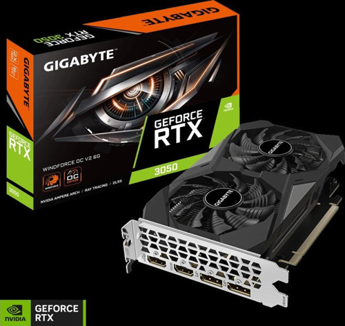 TEKNOTEG - RSR - Gıgabyte Gv-n3050wf2ocv2-6gd, Rtx3050 Wındforce Oc, 6gb, Gddr6, 96bıt, 2 Fanlı, 2x