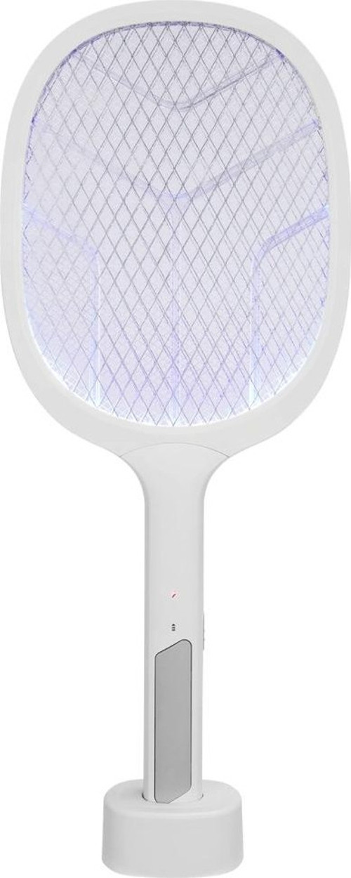 TEKNOTEG - RSR - Asonıc As-a25, Beyaz-gri, 3000v, Raket Tipi, Uv Mor Işıklı, 1200mah, Bataryalı, Şar