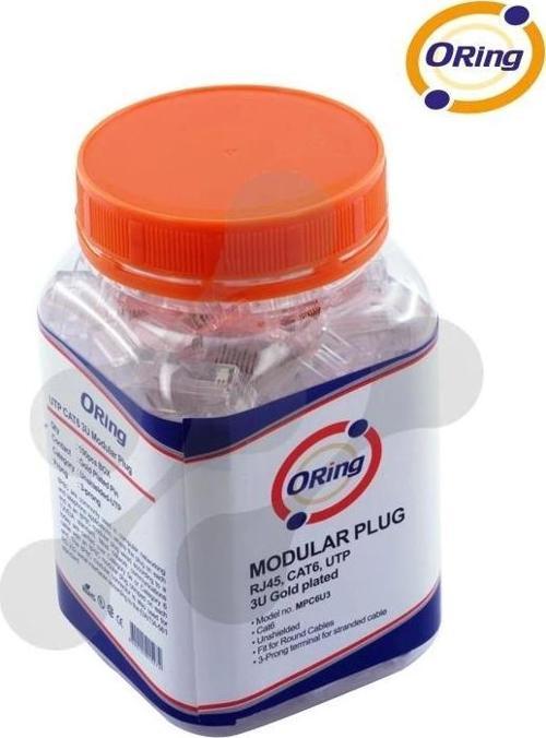 TEKNOTEG - ART - Orıng Mpc6u3 Cat6 Plug U/utp Rj45 Altın Uç Konnektör 100 Lü Paket