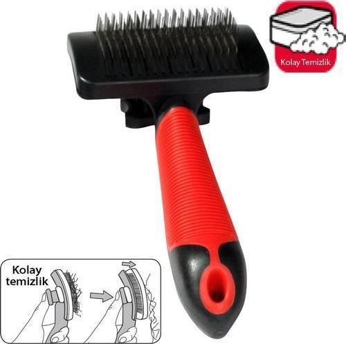 Fırça U:18,5Cm G:10,5Cm Kırmızı-Siyah
