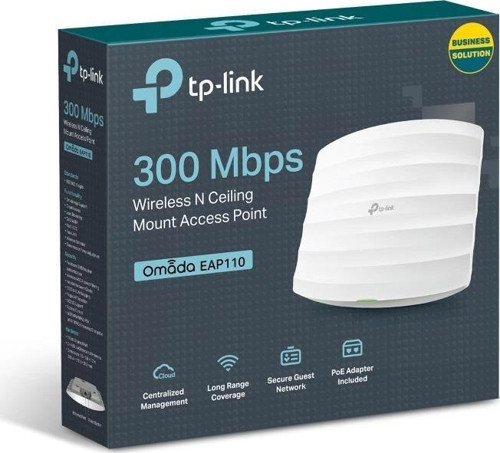 TEKNOTEG - ART - Tp-lınk Omada Eap110 1 Port 10/100 2.4ghz 300mbps 2x4dbı Anten İç Ortam Tavan Tipi