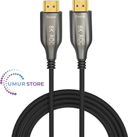 40 Metre - Aoc Fiber HDMI 2.1 Kablo - 48GBPS, 8K@60Hz, 4K@120Hz, 4K@60Hz, Earc, D-Hdr, Dolby Vision