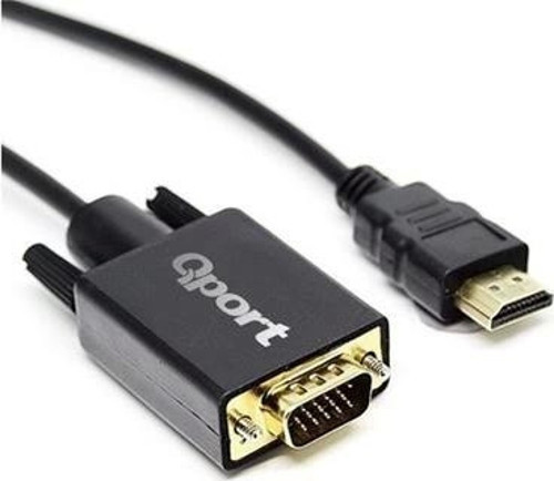 TEKNOTEG - ART - Qport Q-hvg18 Hdmı To Vga 1,8mt Dönüştürücü Kablo