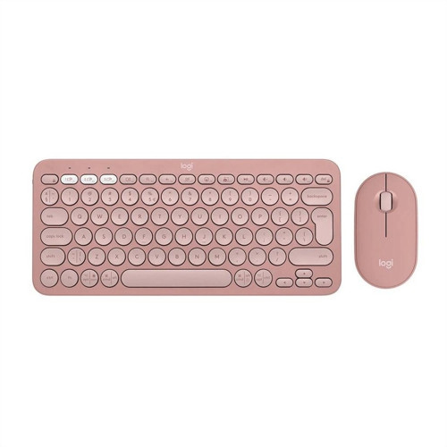 TEKNOTEG - RSR - Logıtech Pebble 2 Combo, Rose, 920-012247, Bluetooth, Türkçe, Q, Multimedya, Mini K