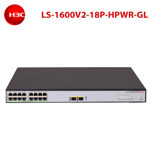 S1600V2-18P-HPWR, 16 Port, GigaBit, PoE 240W, L2, 2 Port GigaBit SFP, Web Yönetilebilir, Masaüstü Switch