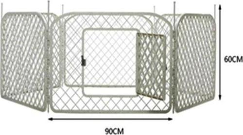 Plastik 6 Adet Panel Köpek Çiti 90x60 Cm