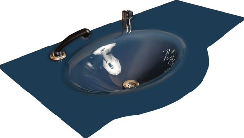Cam Lavabo Kristal Modeli 90x56 Cm