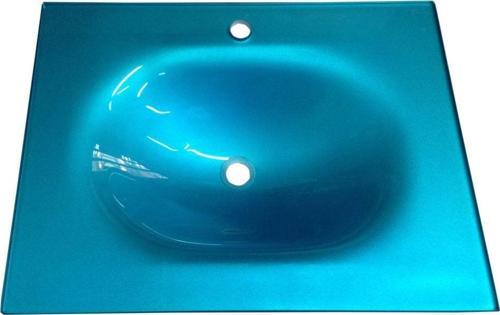 Cam Lavabo 12 mm 70 x 56 cm M.Turkuaz