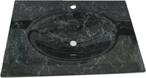 Kuaför Cam Lavabo 15 mm 100 x 56 cm Siyah K571