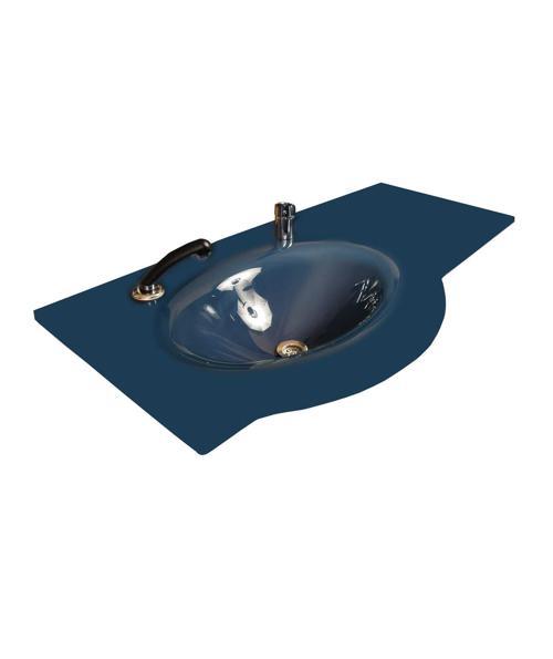Cam Lavabo Kristal modeli 80x56 cm
