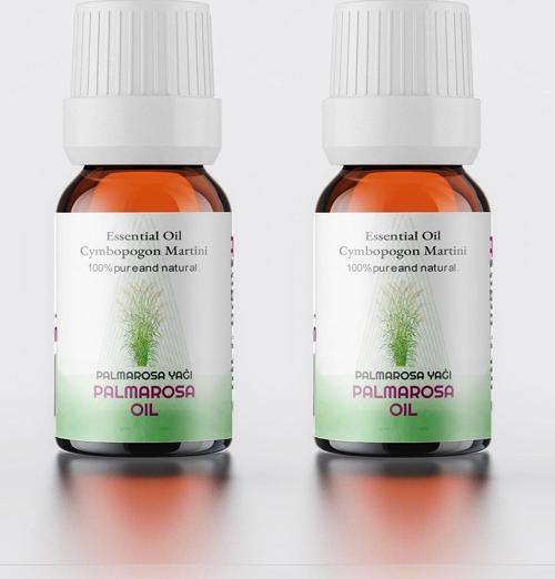Palmarosa Uçucu Yağı %100 Doğal 2li Set ( Palmarosa Essential Oil) 2x10 ml