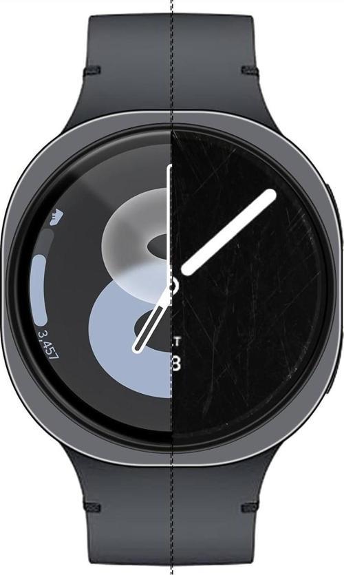 Samsung Galaxy Watch 8 44mm Uyumlu 3 Adet Şeffaf Ekran koruyucu Nano Jelatin