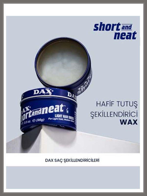 Short And Neat 99 Gr - Hafif Tutucu Şekillendirici Wax, Düz Saçlar