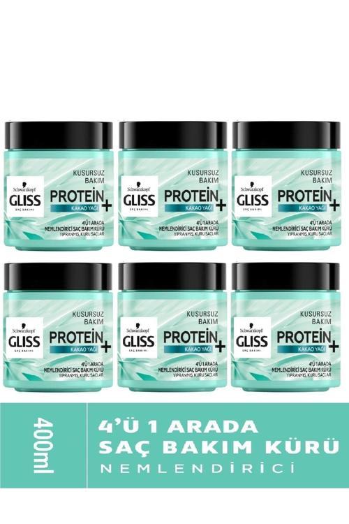 Nemlendirici Proteın + Kakao Yaği 4 Ü 1 Arada Saç Bakım Kremi 400 Ml X 6 Adet