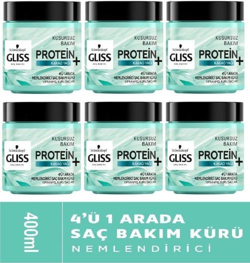 Nemlendirici Proteın + Kakao Yaği 4 Ü 1 Arada Saç Bakım Kremi 400 Ml X 6 Adet