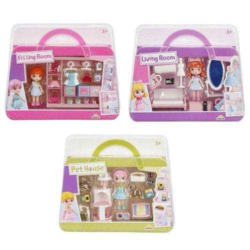 Nessiworld 4364 SUN-YFN- Bebek ve Odası Oyun Seti 3 asorti