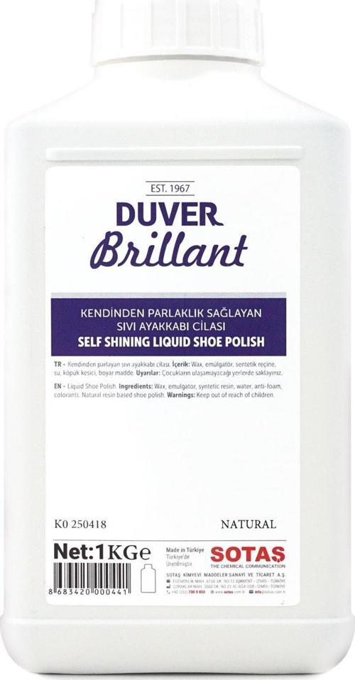 Brillant 1 Kg Kendinden Parlaklık Sağlayan Natural Renk Sıvı Ayakkabı Cilası