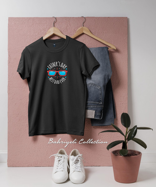 Oversize Fathers Day Best Dad Ever Tasarımlı Unisex T-Shirt