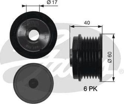 ALTERNATÖR KASNAĞI 39.2mm CMAX-FIESTA VI-FOCUS III-KUGA II-TRANSİT-CONNECT-COURIER 1.5-1.6-2.0TDCİ