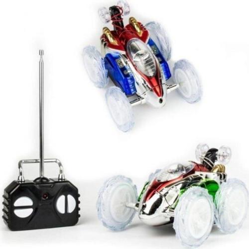 Uzaktan Kumandalı Takla Atan Işıklı Akrobat Oyuncak Araba Yeşil Renk Dasher Mg