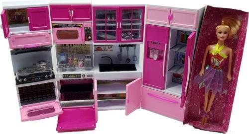 Prenses Mutfak Seti Barbie Bebek Hediyeli 4 Parça Mutfak Seti