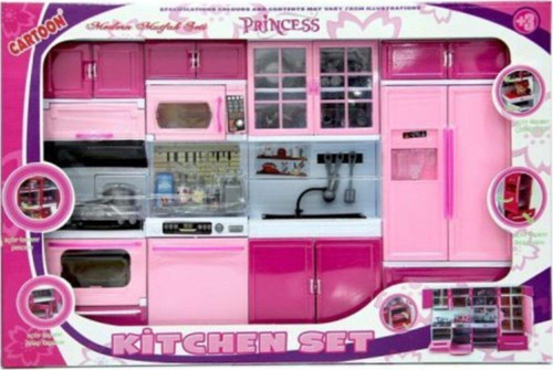 Oyuncak Mutfak Seti Oyuncak Şef Mutfak Seti 4 Lü Buzdolabı Fırın Lavabo Bulaşık Makinesi Set
