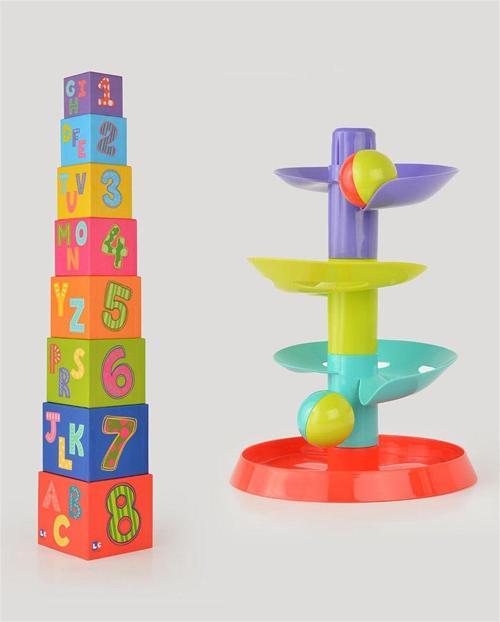2'Li Eğitici Set Denge Kule Ve Top Yuvarlama Kulesi