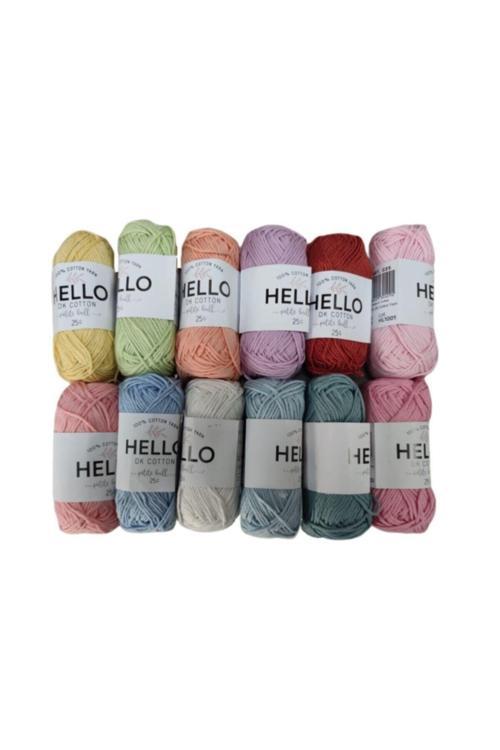 12'li 25Gram Punch Ve Amigurumi Iplik Seti Minik Yumaklar Pastel Renkler