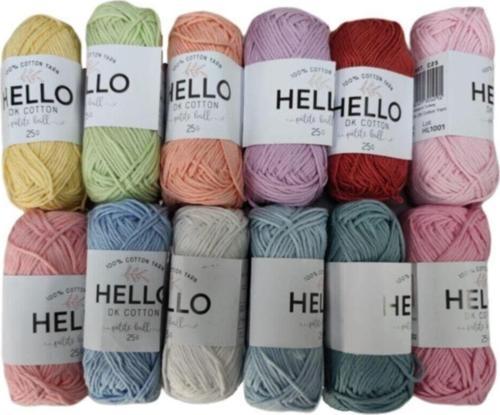 12'li 25Gram Punch Ve Amigurumi Iplik Seti Minik Yumaklar Pastel Renkler