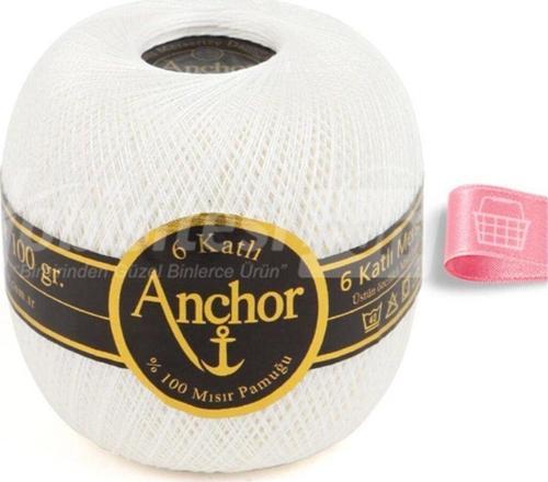 6 Katlı Dantel Ipliği No:60 100 gr - Beyaz