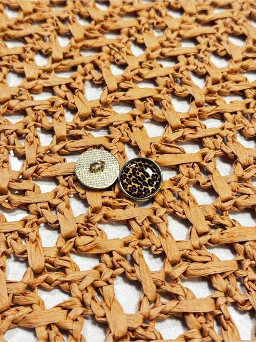 Leopar Model Desenli Tasarım Metal Blazer Düğme Büyük Boy 28 Mm 1 Adet