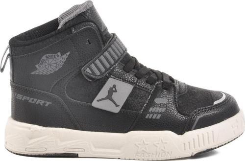 Siyah Cırtlı Bilek Boy Erkek Çocuk Sneaker King Uzun F