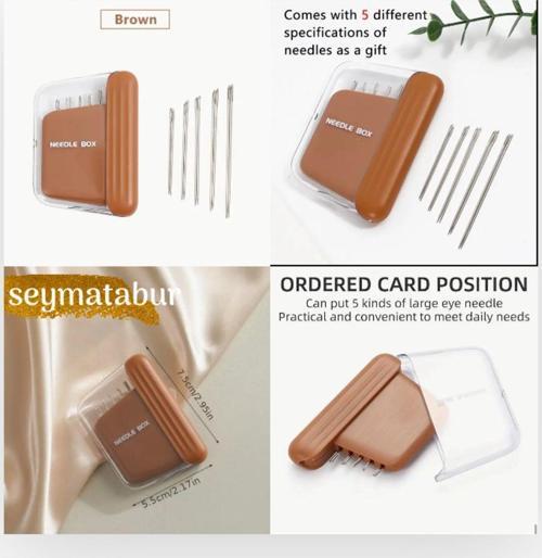 Mıknatıslı kutulu dikiş iğne Seti