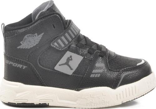 Siyah Cırtlı Bilek Boy Erkek Çocuk Sneaker King Uzun P