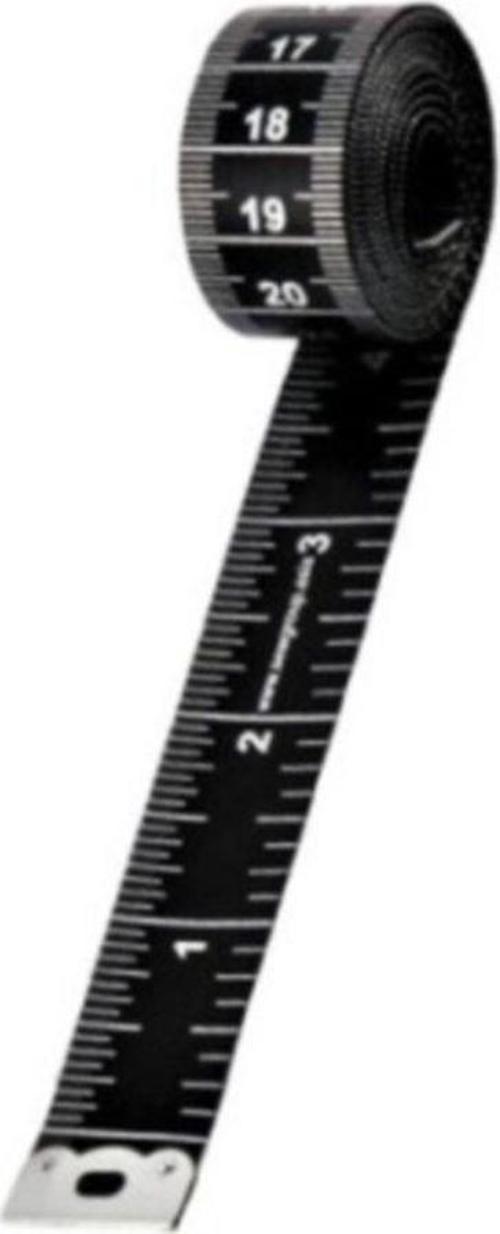 Özel Seri Siyah 150 Cm/60 Inch Şerit Mezura Şeffaf Kutulu