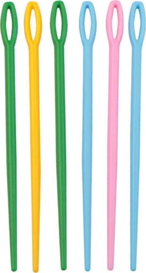 Plastik Yün Iğnesi 9 cm 6 Adet
