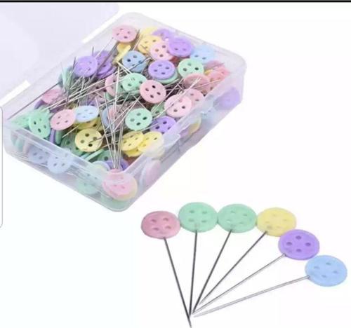 Düğme Figurlü Sabitleme Patchwork İğnesi 50'li